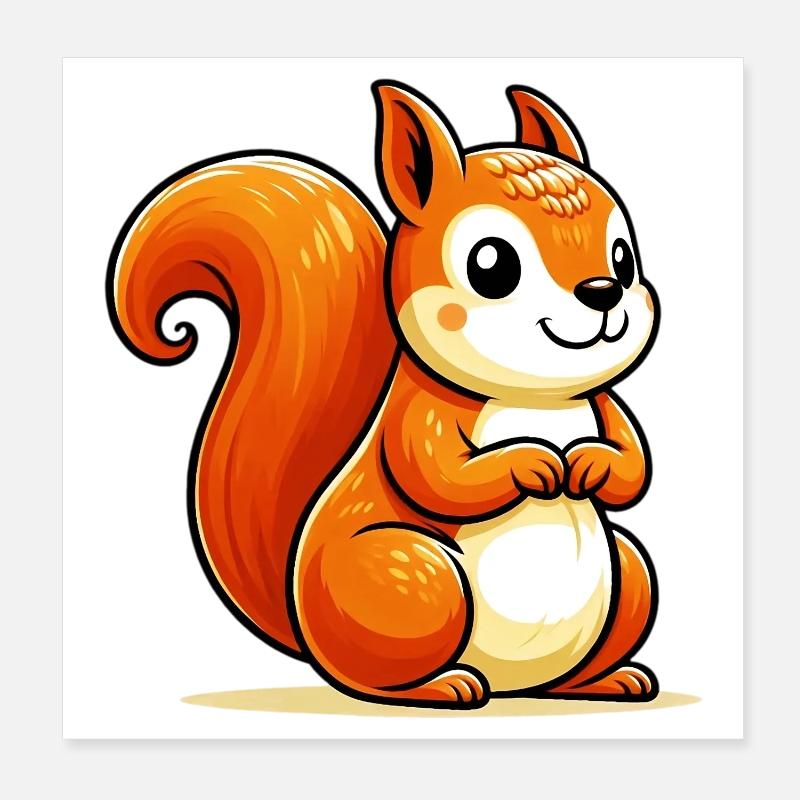 Eichhörnchen Poster 20x20 cm