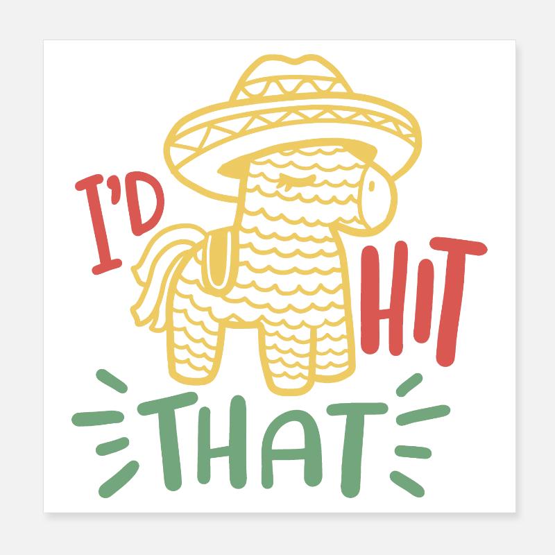 Pinata Cinco de Mayo Party Poster 20x20 cm