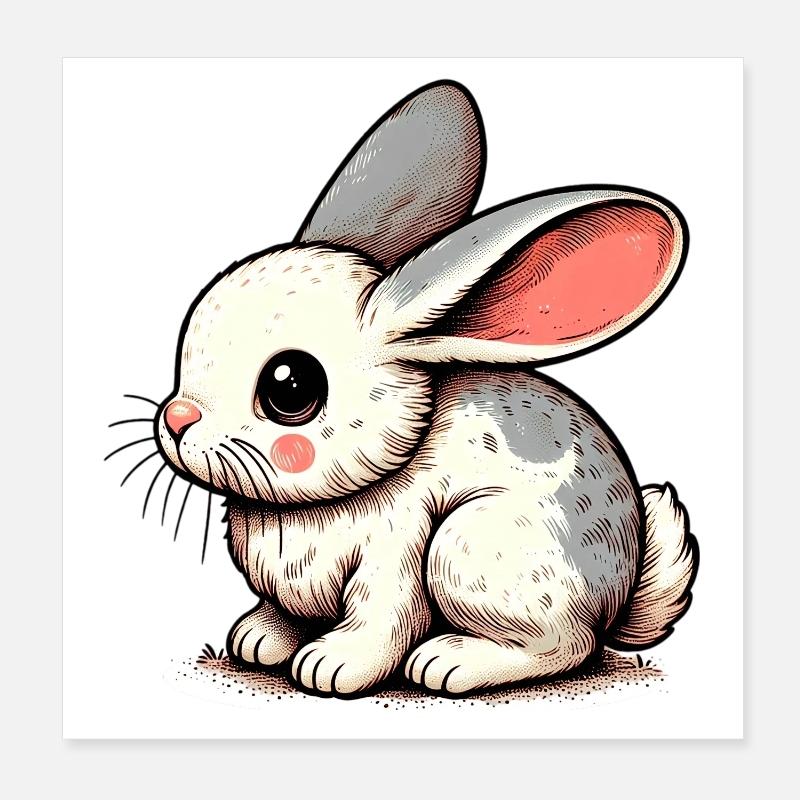 Lapin Poster 20 x 20 cm