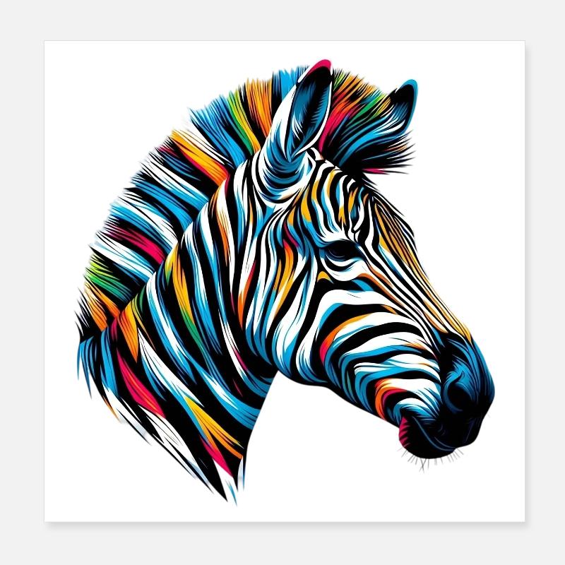 Zebra Poster 20x20 cm