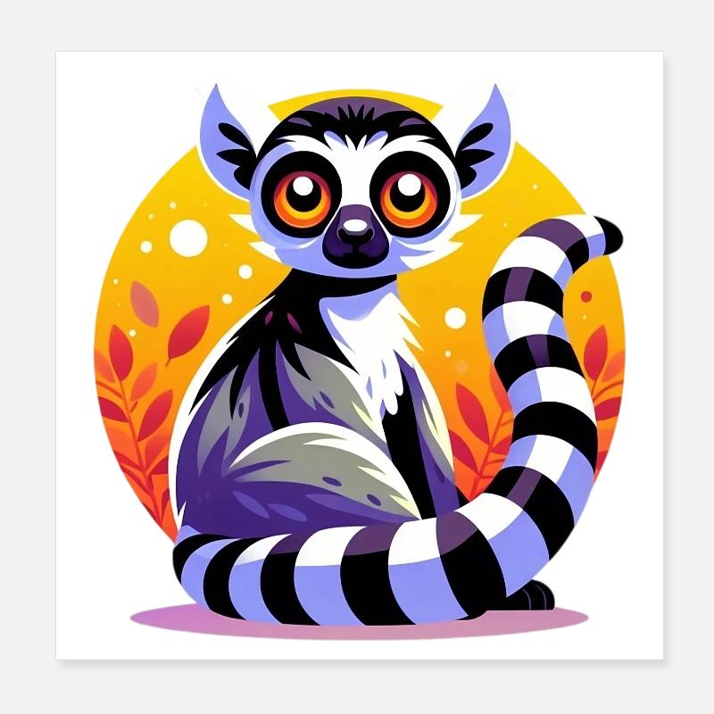 Lemur Poster 20x20 cm