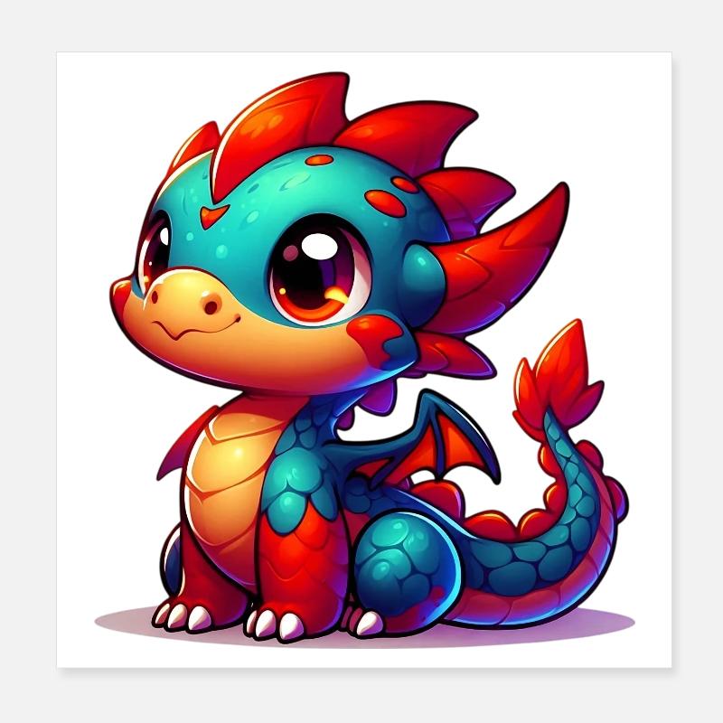 Dragon Poster 20 x 20 cm