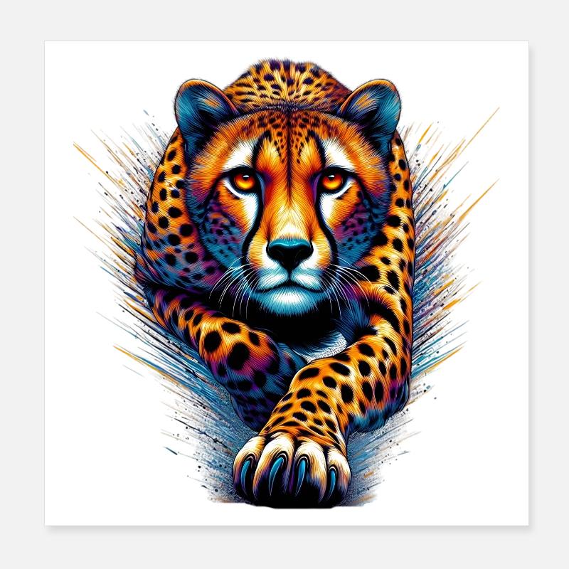 Gepard Poster 20x20 cm