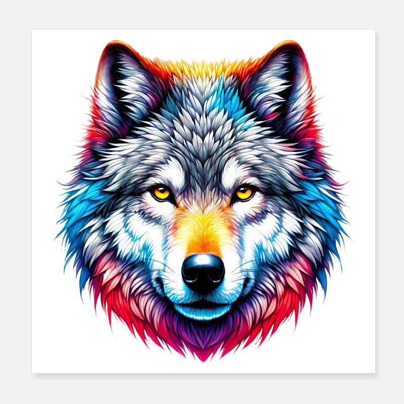 Wolf Poster 20x20 cm
