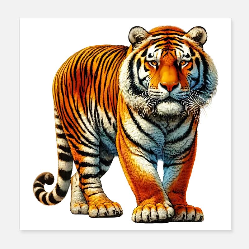 Tiger Poster 8" x 8" (20x20 cm)