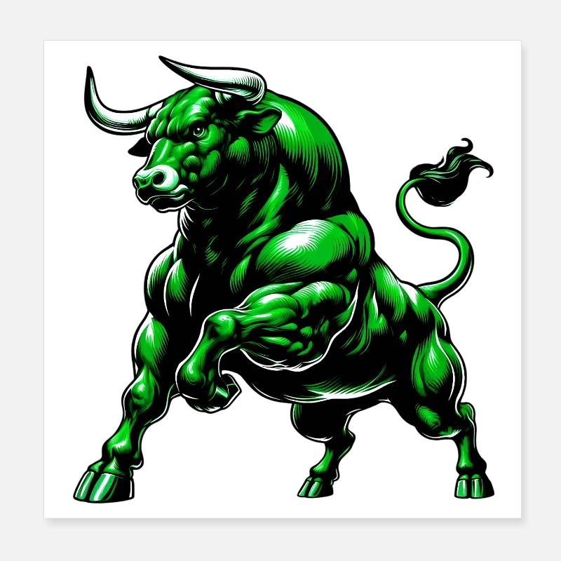 Stier Poster 20x20 cm