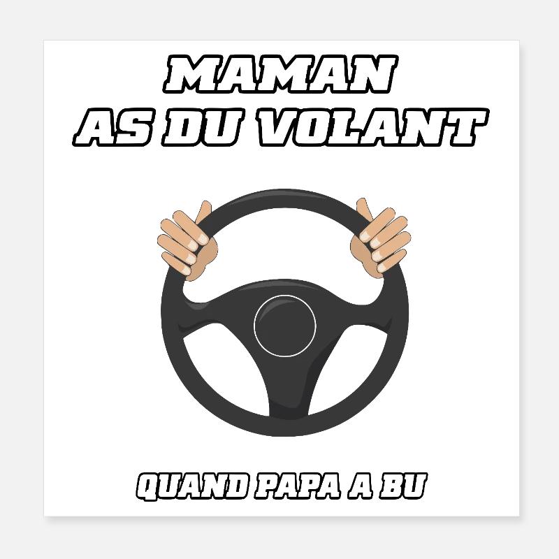 Maman as du volant Poster 20 x 20 cm