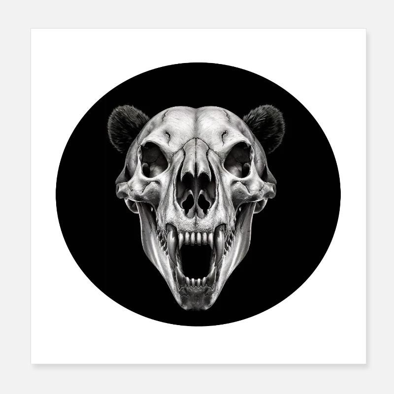 Schädel Poster 20x20 cm