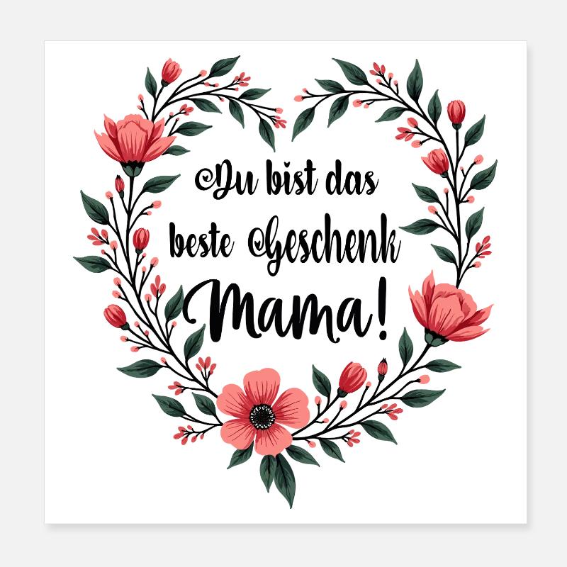 Vous êtes le meilleur cadeau maman ! Poster 20 x 20 cm