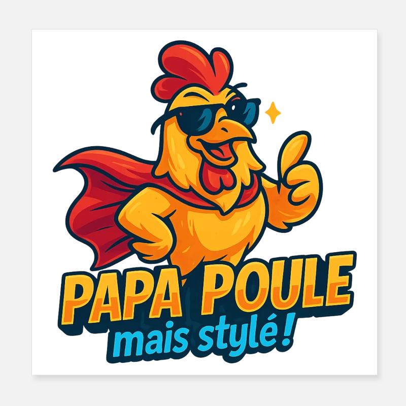 Poulet Style Mode Chic Poster 20 x 20 cm