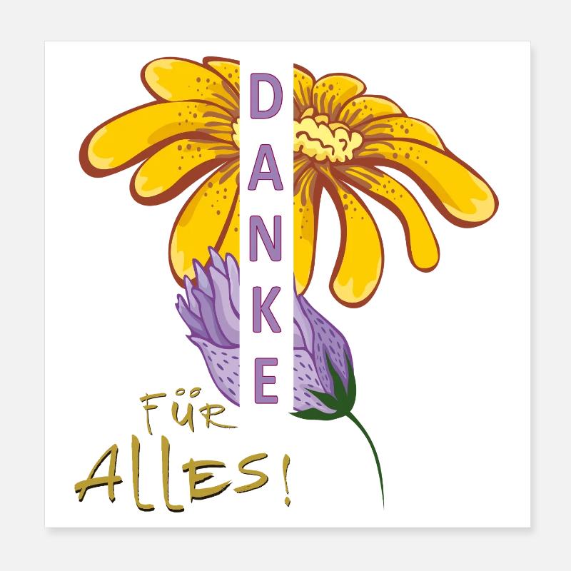 Thanks for everything Poster 8" x 8" (20x20 cm)