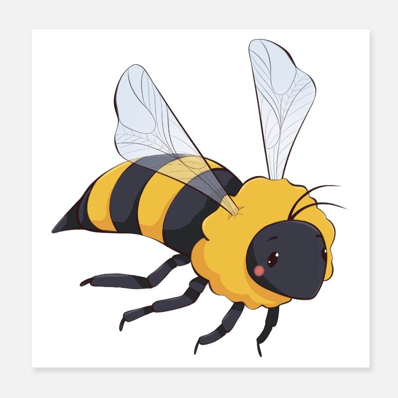Bee Poster 8" x 8" (20x20 cm)