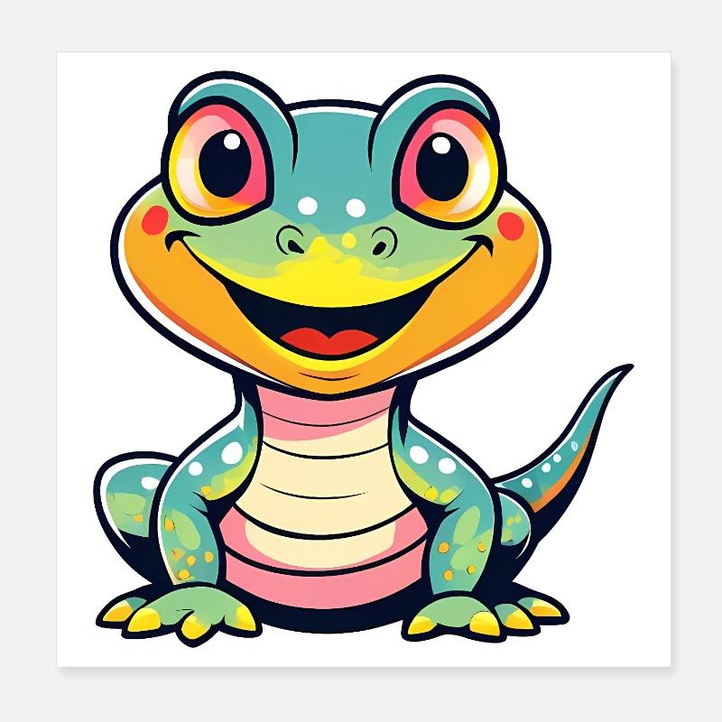 Dino mignon Poster 20 x 20 cm
