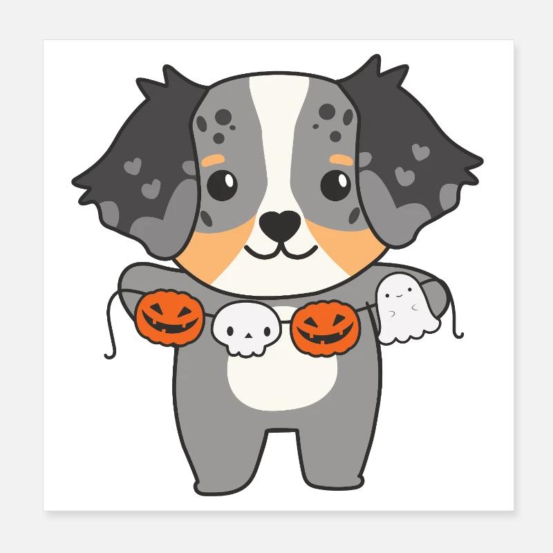 Rottweiler Joyeux Halloween Costume de vampire mignon Poster 20 x 20 cm