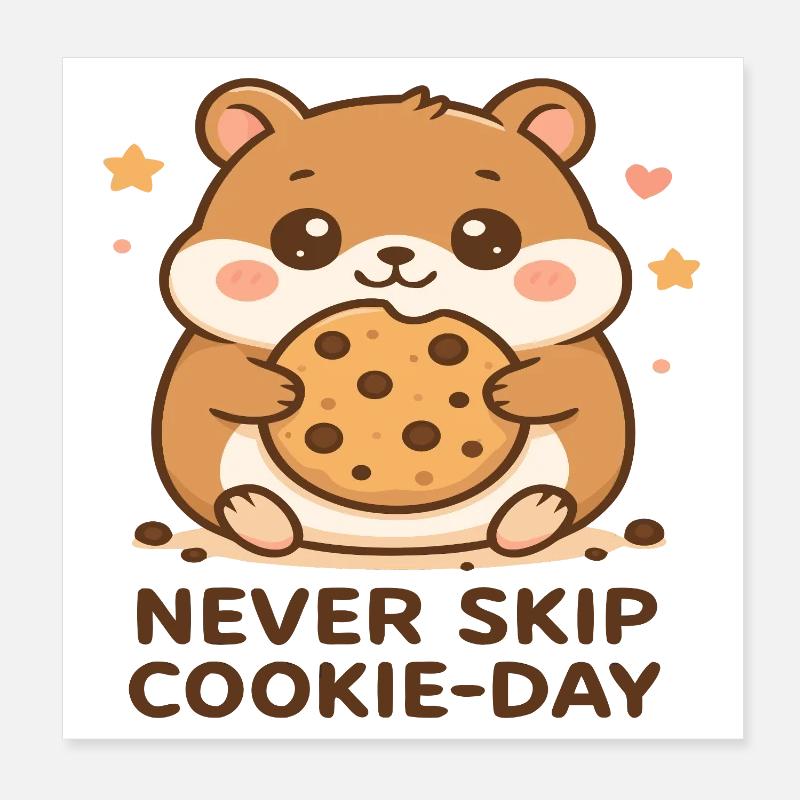 Keksfreudiger Hamster Poster 20x20 cm