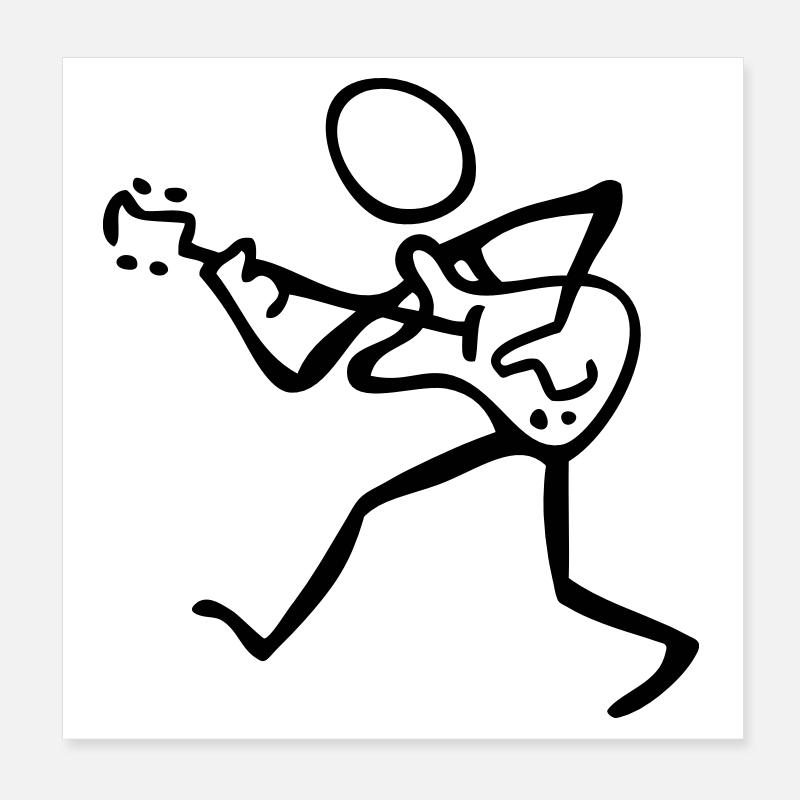 Gitarrist Poster 20x20 cm
