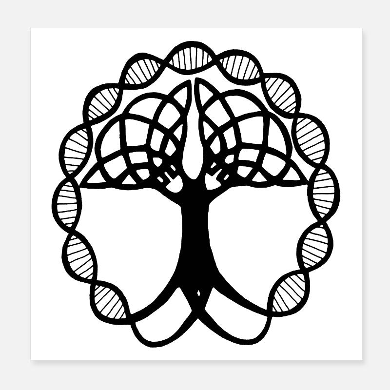 Strange Black Tree Poster 8" x 8" (20x20 cm)