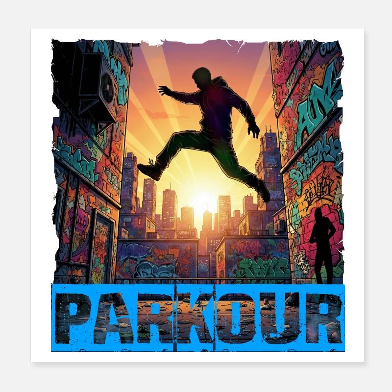 Parkour Poster 20 x 20 cm