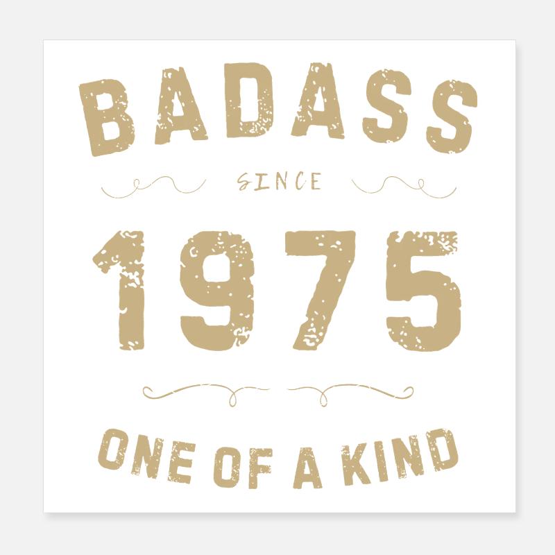 Badass 1975: Einzigartiger Retro-Stil Poster 20x20 cm