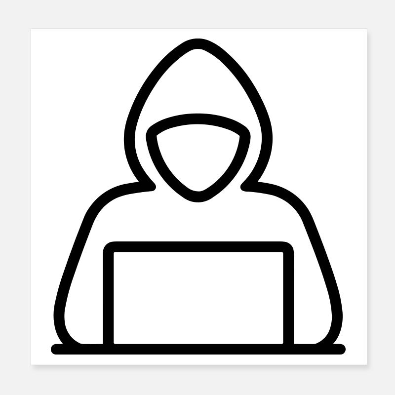 hacker Poster 8" x 8" (20x20 cm)