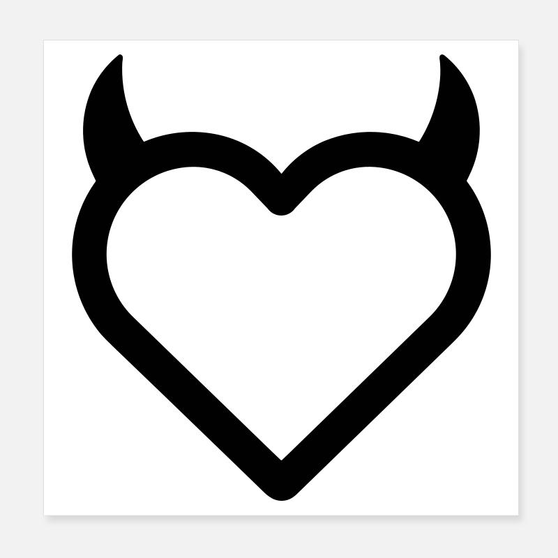 Dämonenherz Poster 20x20 cm