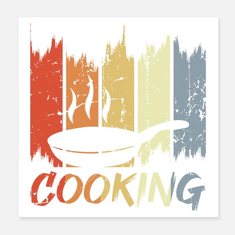 Vintage Kochen Poster 20x20 cm