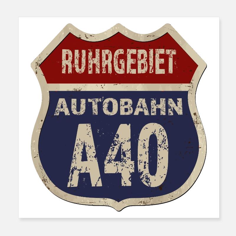 A40 - Ruhr area Poster 8" x 8" (20x20 cm)