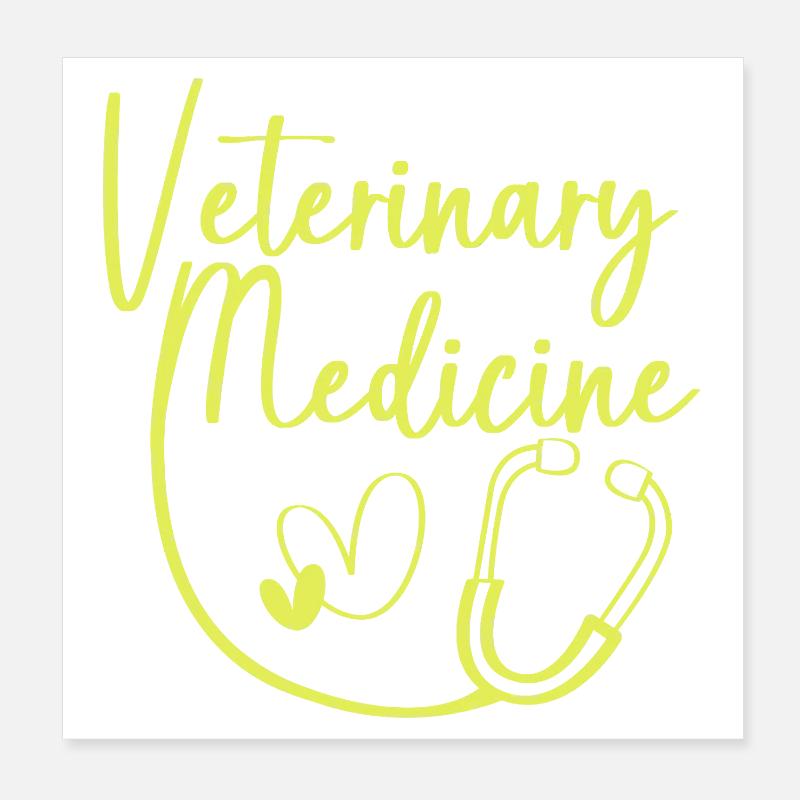 Veterinarian Poster 8" x 8" (20x20 cm)