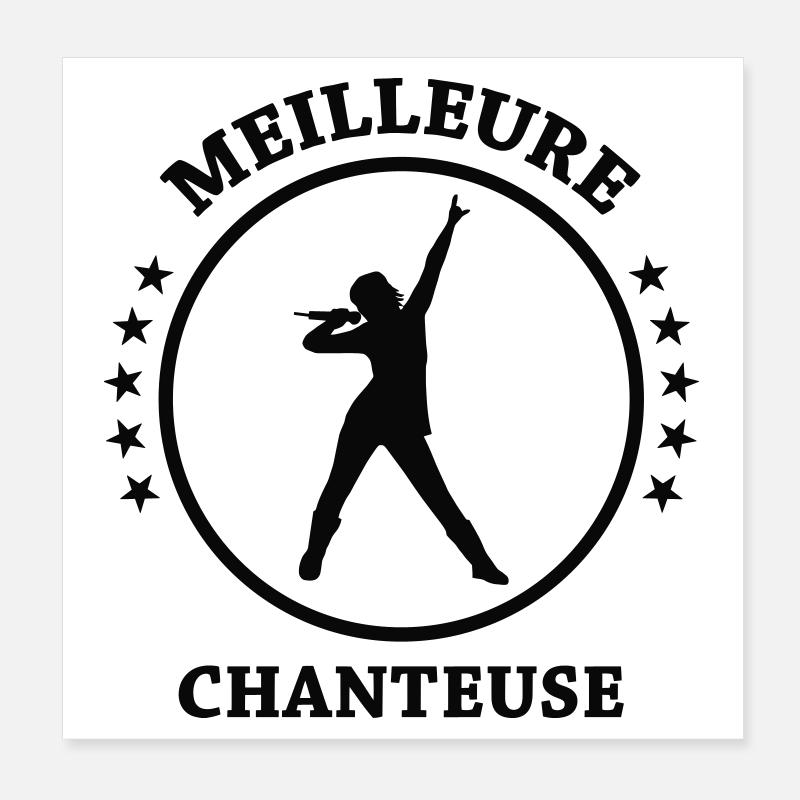 Meilleure chanteuse – talent voix exceptionnelle  Poster 20 x 20 cm