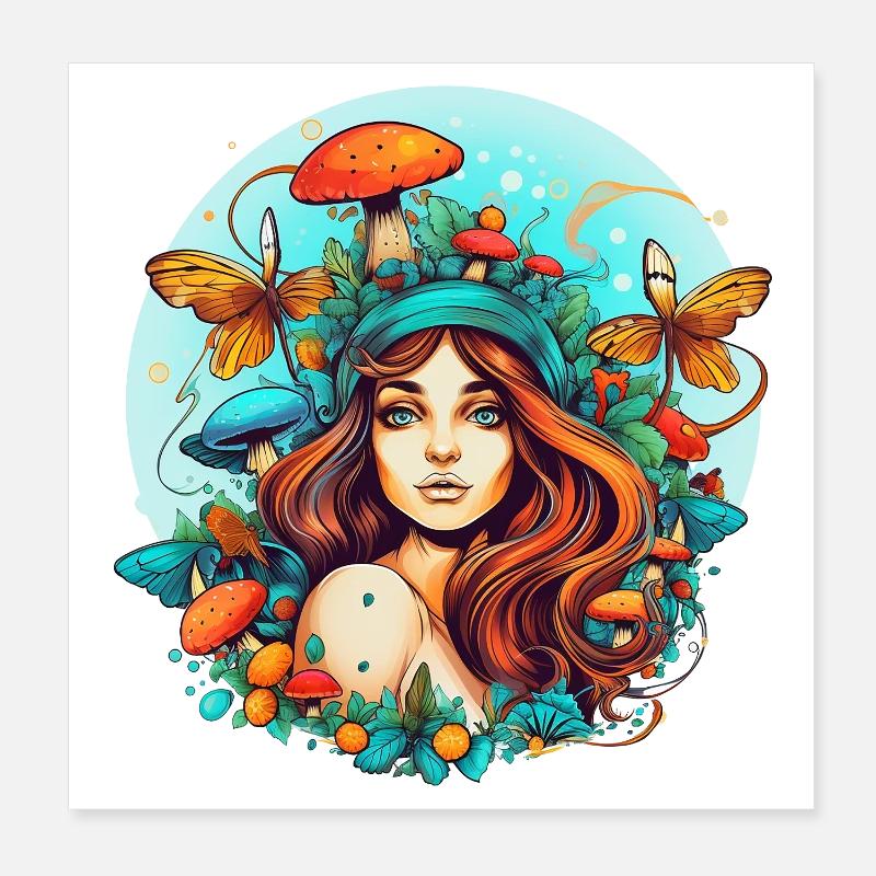 Fairytale Forest Poster 8" x 8" (20x20 cm)