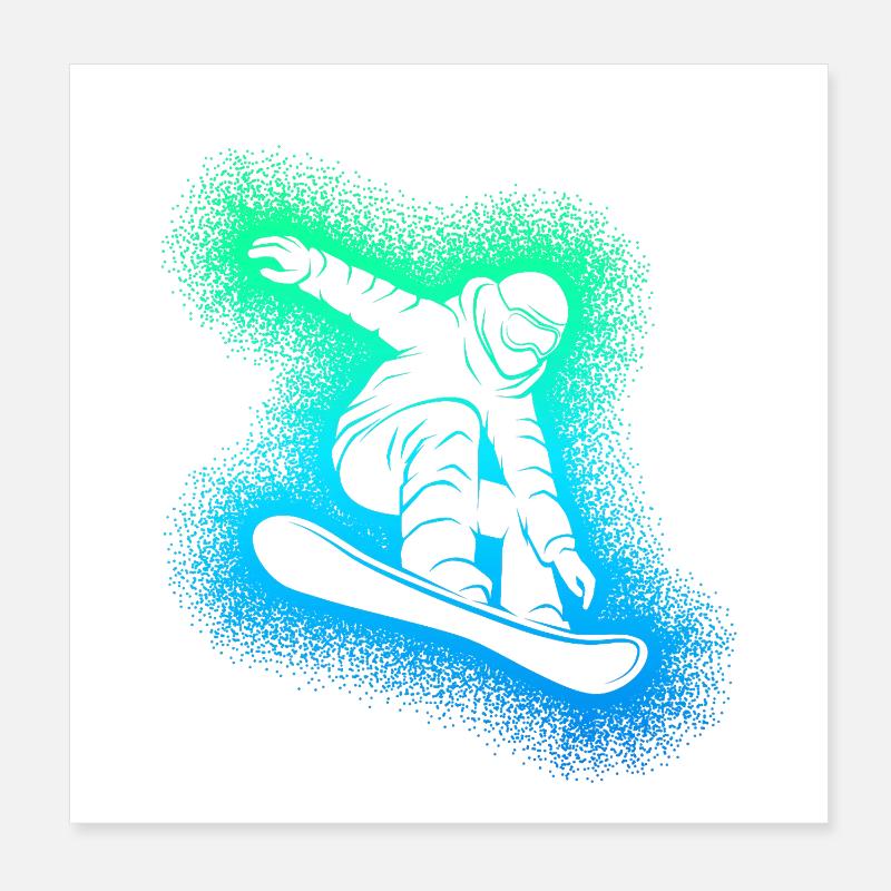 Snowboard Snowboarder Snowboarding Poster 20 x 20 cm