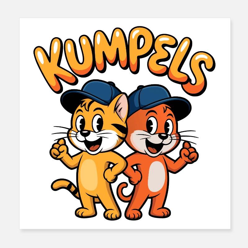 Duo Chat Pote Poster 20 x 20 cm