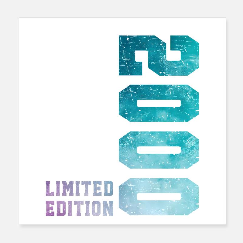 2000 Édition Limitée 26 ans anniversaire Poster 20 x 20 cm