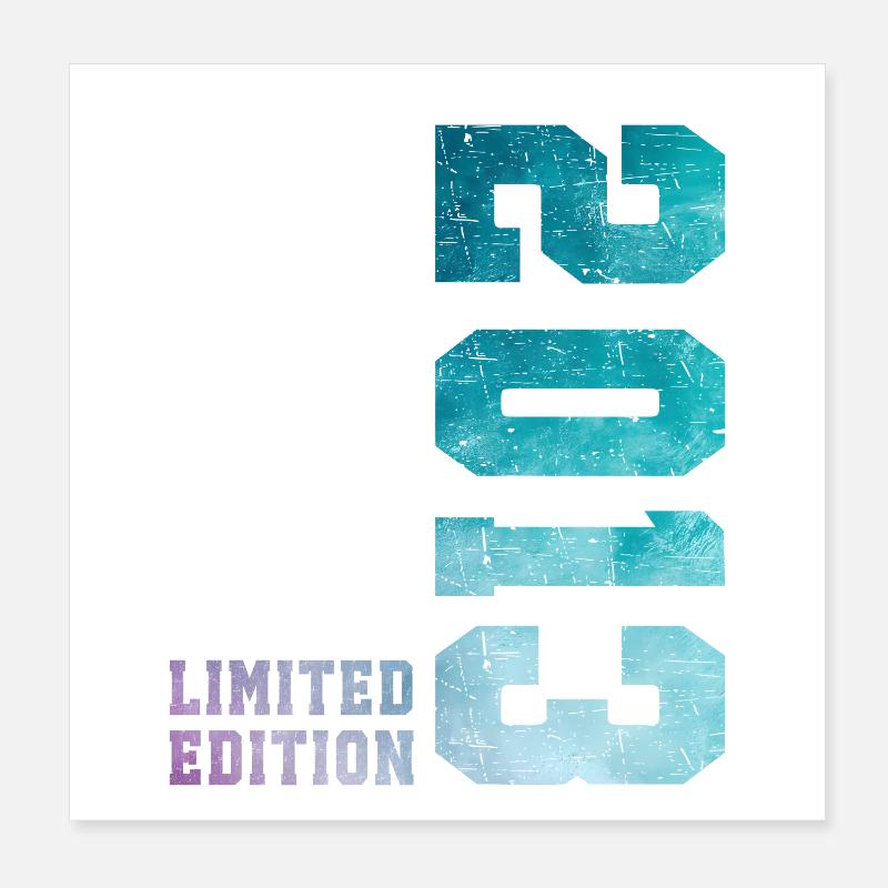 2013 Limited Edition 13 Jahre Jubiläum Poster 20x20 cm