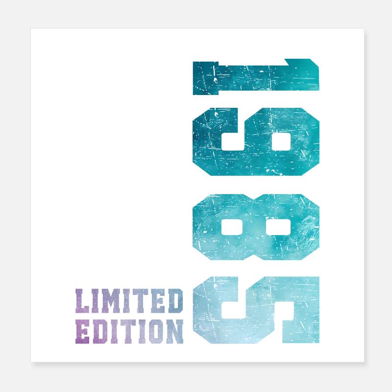 1985 Édition Limitée 41 ans anniversaire Poster 20 x 20 cm