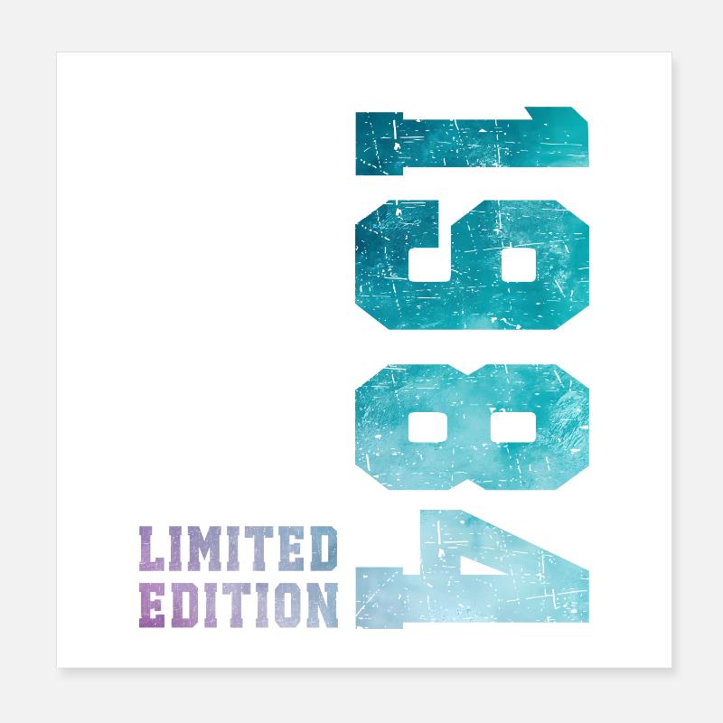 1984 Édition Limitée 42 ans anniversaire Poster 20 x 20 cm