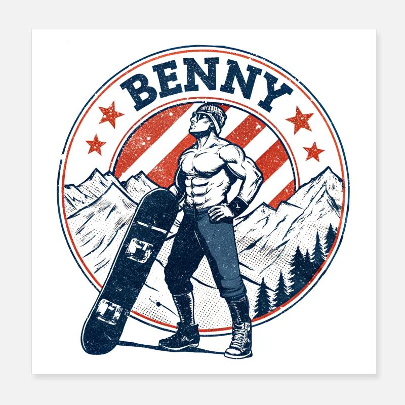 Benny, look vintage Poster 20 x 20 cm