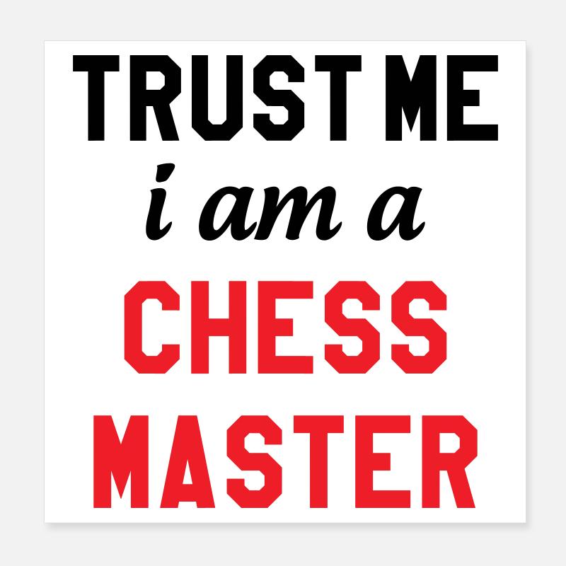 Maître de l'Échiquier Chess Master Pro Poster 8" x 8" (20x20 cm)