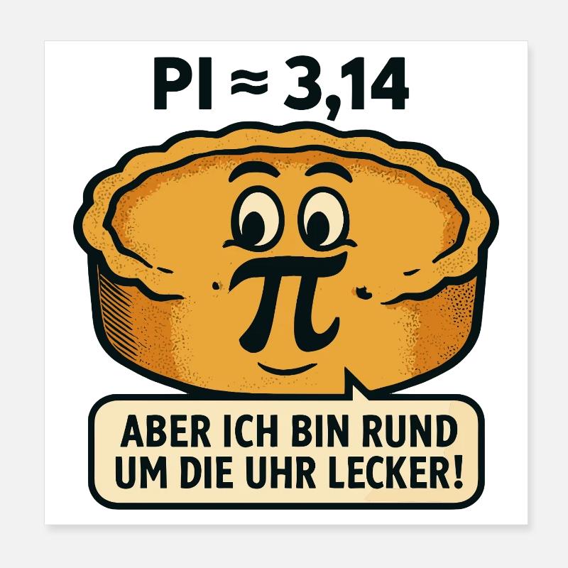 Pi-Day-Mathe-Kuchen Poster 20x20 cm