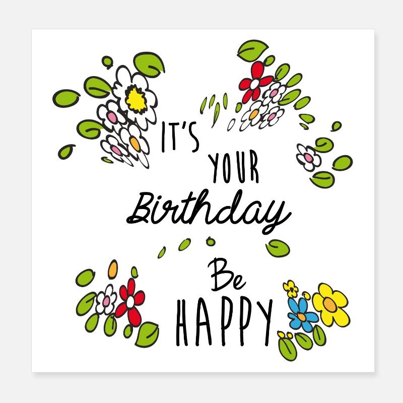 Anniversaire Poster 20 x 20 cm