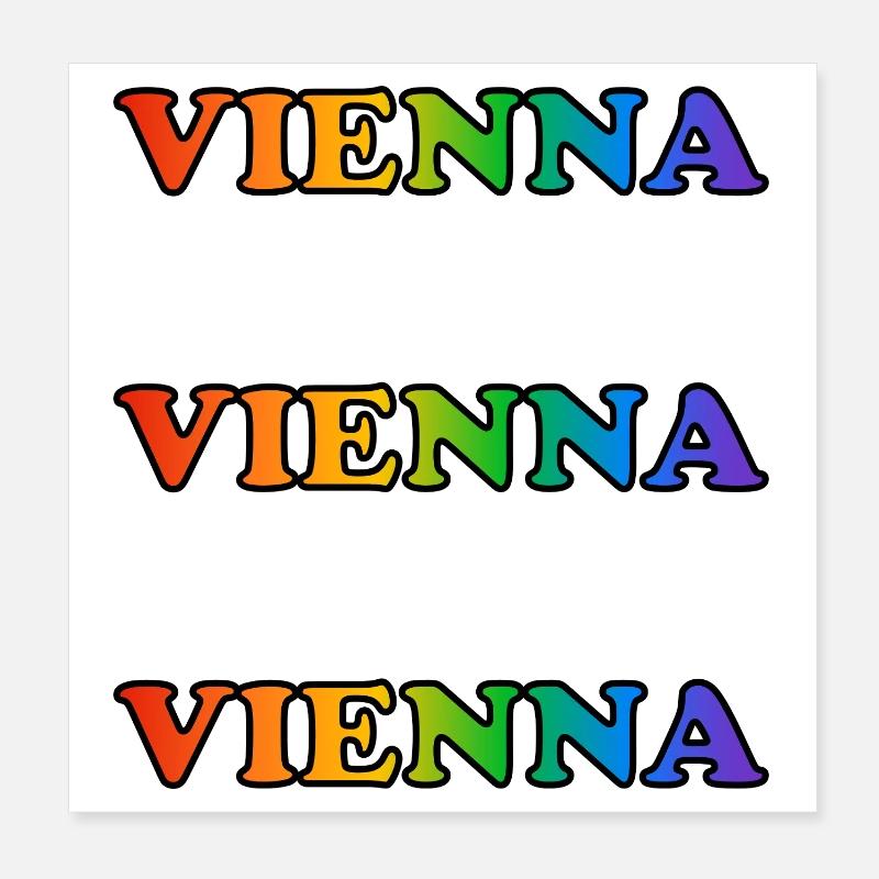 Vienna Rainbow Repeats Poster 20 x 20 cm