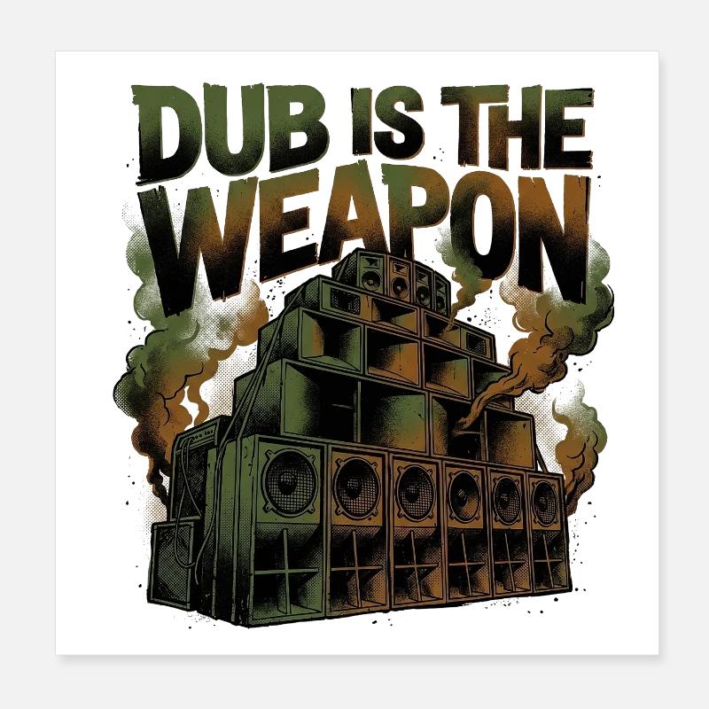 Le reggae dub est l’arme Poster 20 x 20 cm