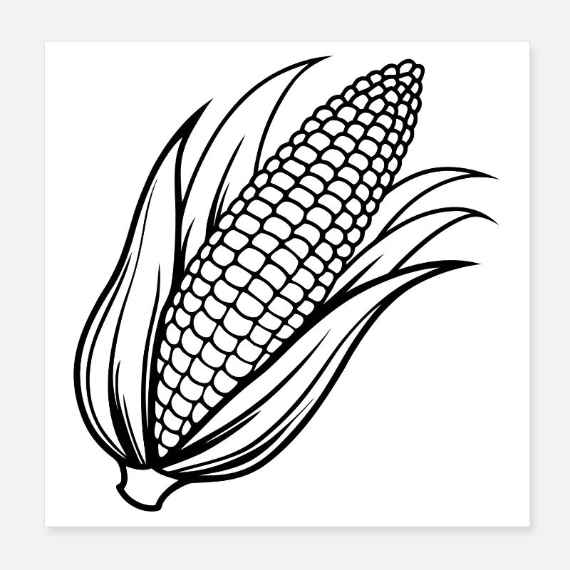 Corn Poster 8" x 8" (20x20 cm)