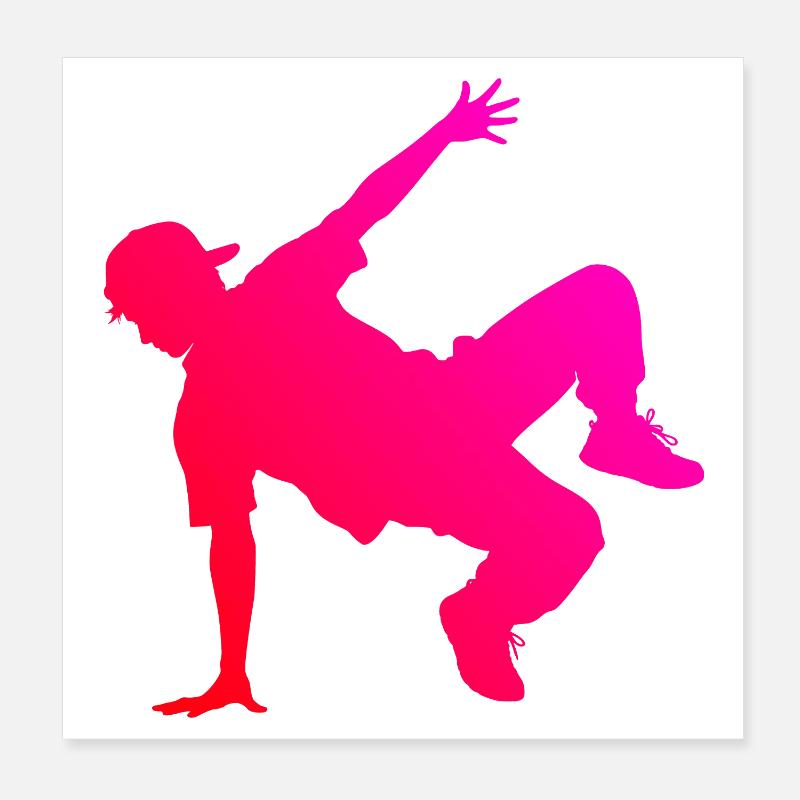 Gift idea for a breakdancer with street dance Poster 8" x 8" (20x20 cm)