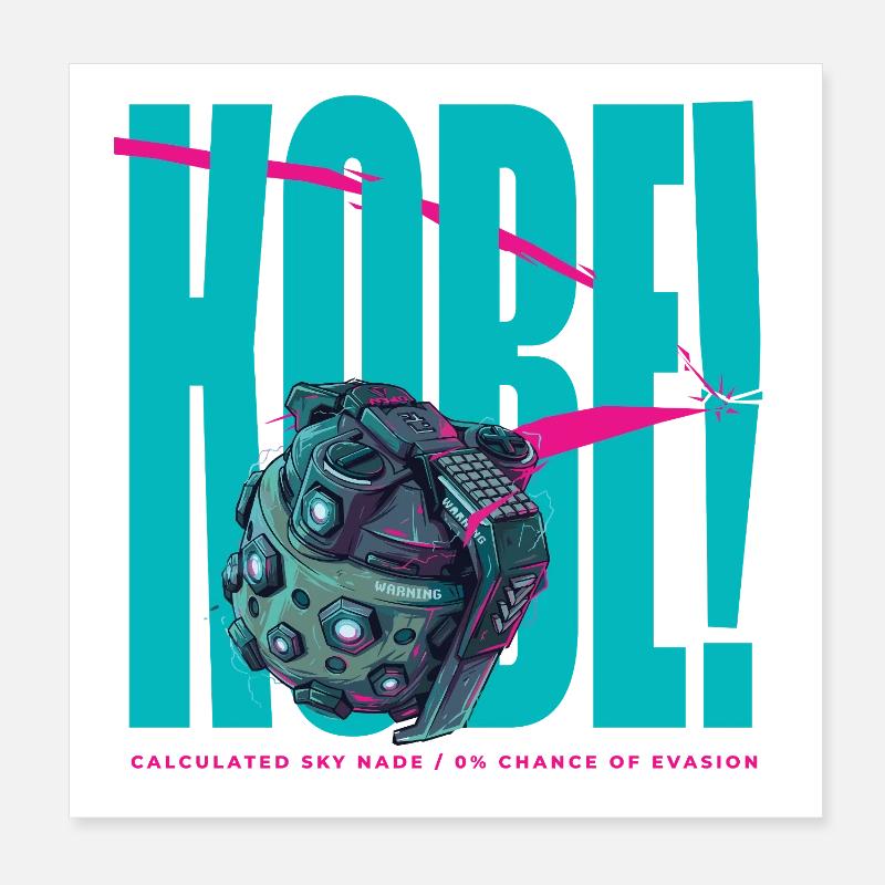 KOBE ! Calculée Sky Nade Poster 20 x 20 cm