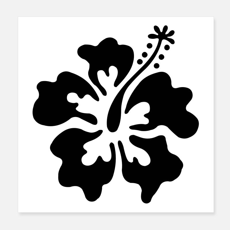 Hawai Blüte Poster 20x20 cm