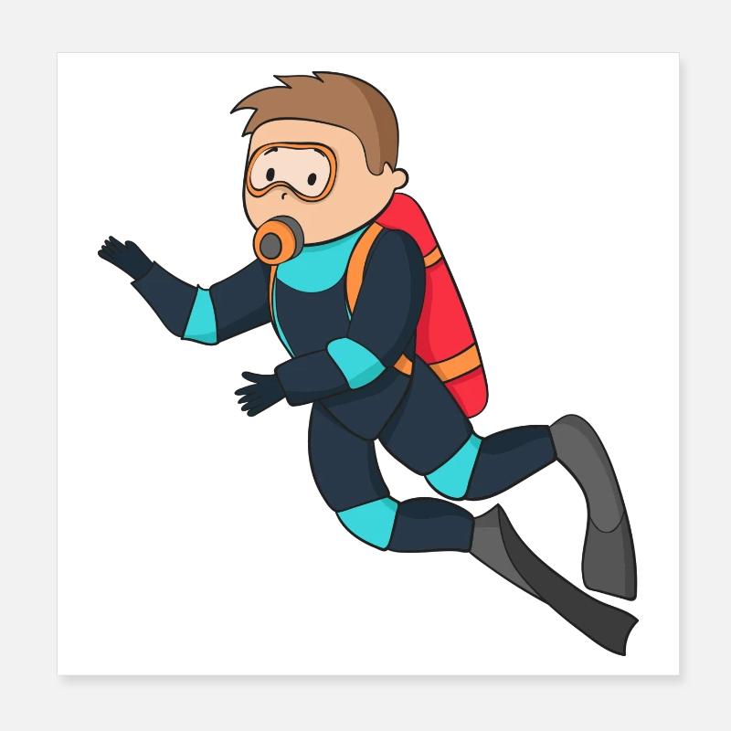 diving Poster 20x20 cm