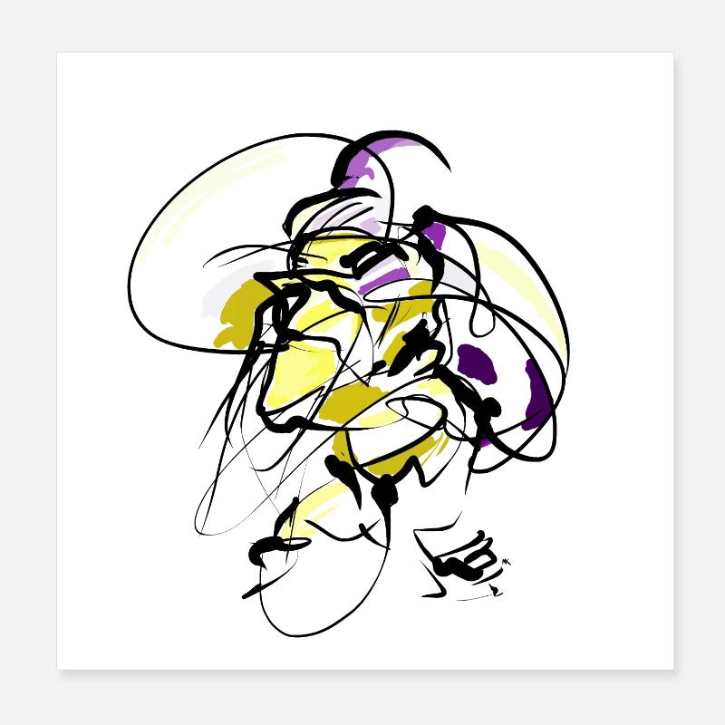 Abstract - Face Poster 8" x 8" (20x20 cm)