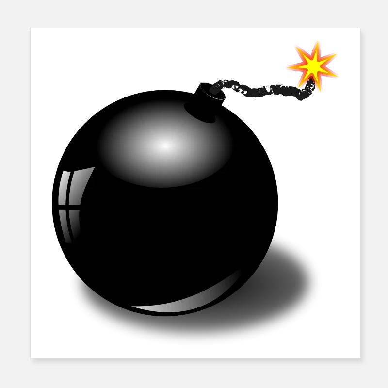 bomb Poster 8" x 8" (20x20 cm)