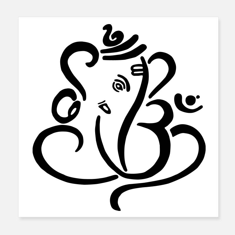 Ganesha Poster 20x20 cm